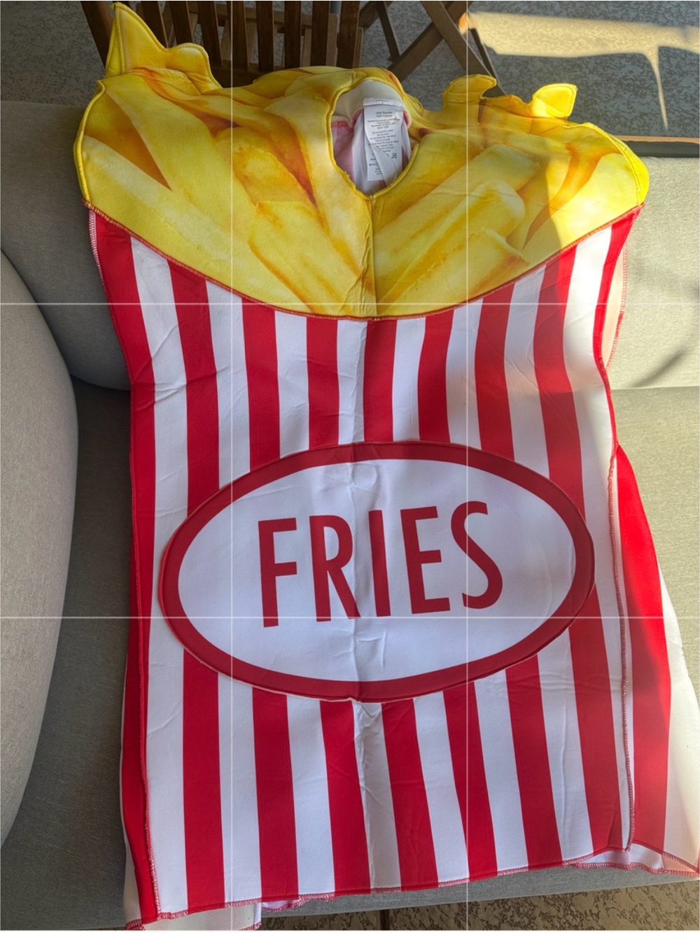 Fun Halloween Fries One-Piece Costume - Red, White & Yellow